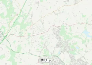 LE - Leicester Drucke: Leicester, Leicaster, LEO 68 Mappa