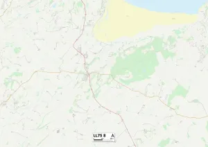 Wales Anglesey LL75 8 Karte
