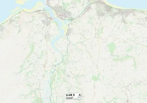 Gerahmter Druck : Conwy LL28 5 Karte Gerahmter Druck : Conwy LL28 5 Karte