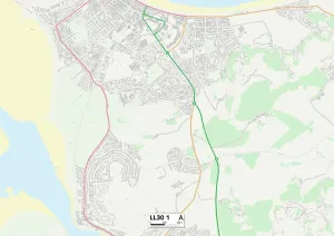 Gerahmter Druck : Conwy LL30 1 Karte Gerahmter Druck : Conwy LL30 1 Karte
