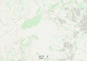 Wrexham, LL11 3 Karte
