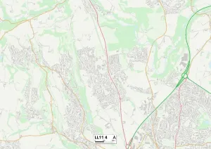Wrexham, LL11 4 Karte