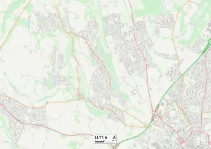 Wrexham, LL11 6 Karte
