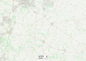 LL - Llandudno Drucke: Wrexham, LL13 0 Karte
