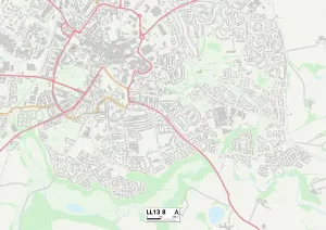 Wrexham, LL13 8 Karte