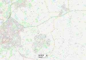 Wrexham LL13 9 Karte