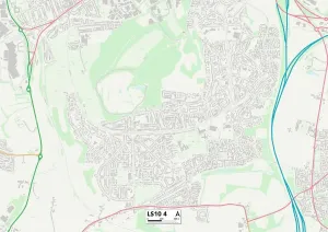 LS - Leeds Drucke: Leeds Ls10 4 Karte