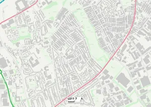 Leeds L S11 7 Karte