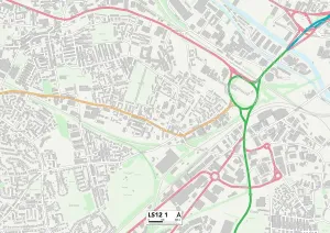 LS - Leeds Drucke: Leeds Ls12 1 Karte