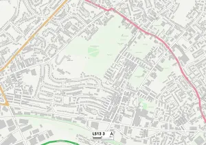 LS - Leeds Drucke: Leeds Ls13 3 Karte