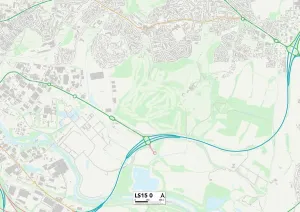 LS - Leeds Drucke: Leeds LS15 0 Karte