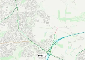 LS - Leeds Drucke: Leeds LS15 8 Karte
