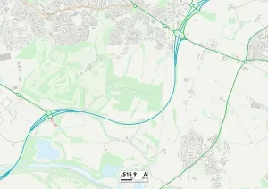 LS - Leeds Drucke: Leeds LS15 9 Karte