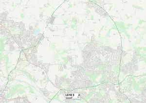 LS - Leeds Drucke: Leeds LS18 5 Karte