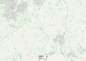 LS - Leeds Drucke: Leeds LS22 4 Karte