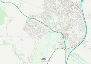 LS - Leeds Drucke: Leeds Ls22 6 Karte