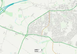 Leeds LS25 1 Karte