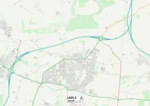 LS - Leeds Drucke: Leeds Ls25 2 Karte