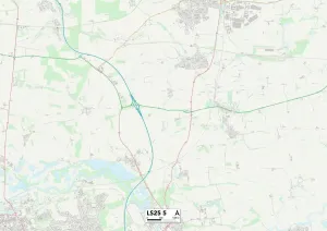 LS - Leeds Drucke: Leeds Ls25 5 Karte