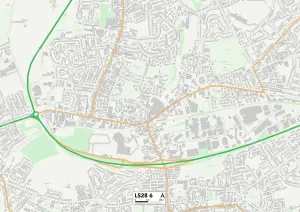 LS - Leeds Drucke: Leeds Ls 28 6 Karte