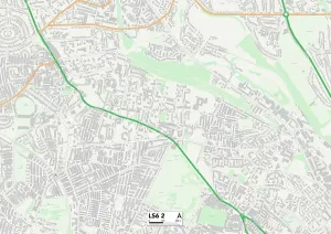 LS - Leeds Drucke: Leeds Ls6 2 Karte