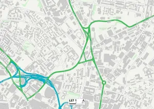 LS - Leeds Drucke: Leeds LS7 1 Karte
