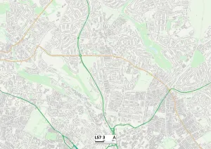 LS - Leeds Drucke: Leeds LS7 3 Karte