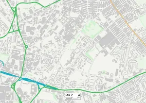 LS - Leeds Drucke: Leeds LS9 7 Karte