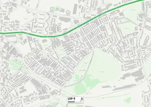 LS - Leeds Drucke: Leeds Ls9 9 Karte