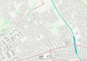LU - Luton Drucke: Luton LU4 0 Karte
