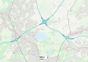 Grabe die Karte der M25 Nummer 2
