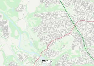 M - Manchester Drucke: Grabe die Karte der A25 Nr. 9
