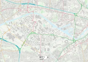 M - Manchester Drucke: Traford M17 1 Karte