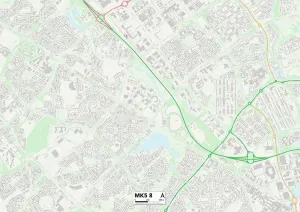 Milton Keynes, MK5-8 Karte