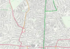 Hackney N16 8 Karte