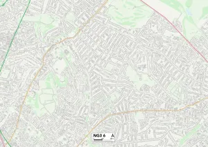 NG - Nottingham Drucke: Gedling NG3 6 Karte