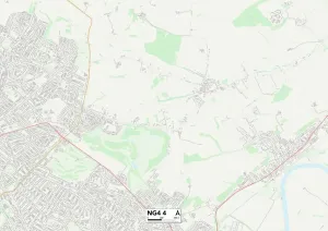 NG - Nottingham Drucke: Gedling NG4 4 Karte