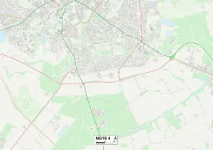 Mansfield NG18 4 Karte