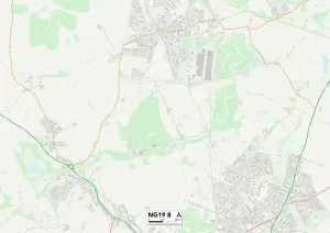 Mansfield NG19 8 Karte