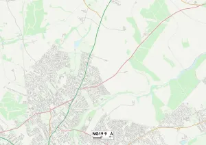 Mansfield NG19 9 Karte