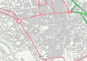 Nottingham NG1 2 Karte