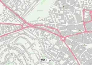 Nottingam NG1 5 Karte