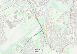 Nottingham NG11 7 Karte