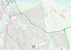 NG - Nottingham Drucke: Nottinghan N G2 5 Karte