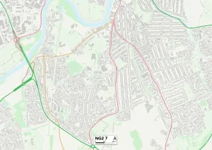 Nottingham NG2 7 Karte
