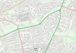 NG - Nottingham Drucke: Nottinghan Ngn 3 Karte