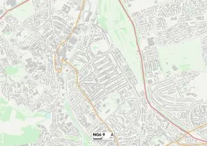 NG - Nottingham Drucke: Nottingham NG6 9 Karte