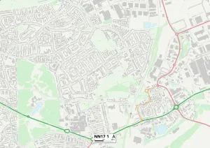 NN - Northampton Drucke: Corby NN17 1 Karte