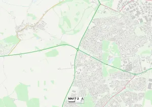 NN - Northampton Drucke: Corby NN17 2 Karte