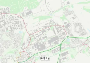 NN - Northampton Drucke: Corby NN17 5 Karte